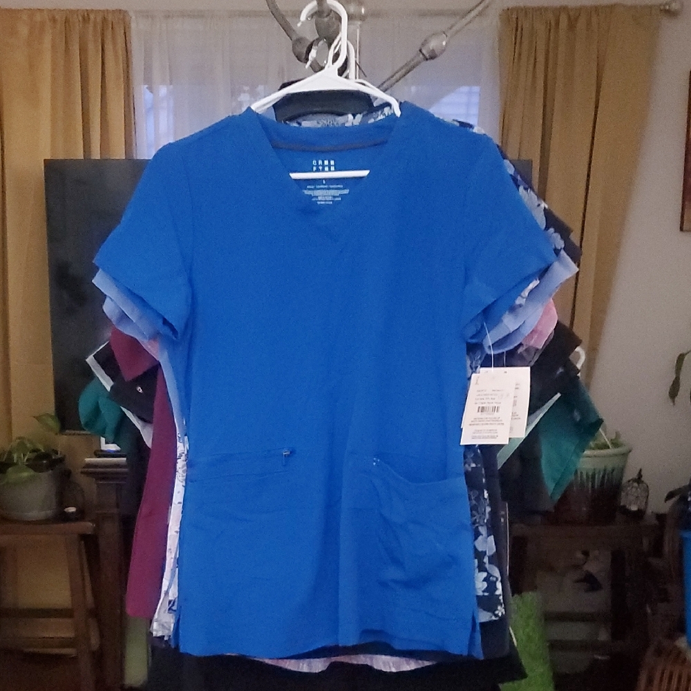 FIGS Blue Scrub Top